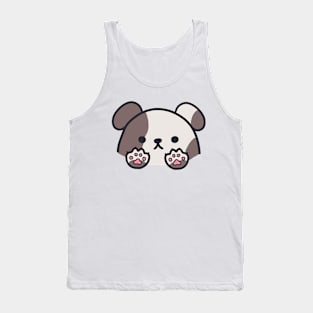 cute kawaii grey dotted dog Tank Top